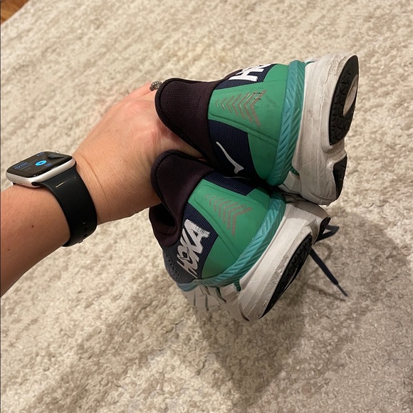 HOKA ONE ONE Clifton 7 Men's Ocean Blue Road-Running Sneakers US Size 12 - Picture 6 of 10